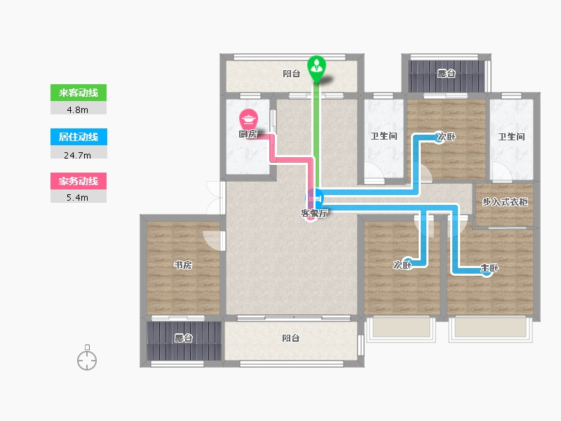 湖南省-岳阳市-金茂洞庭生态创新城-153.00-户型库-动静线