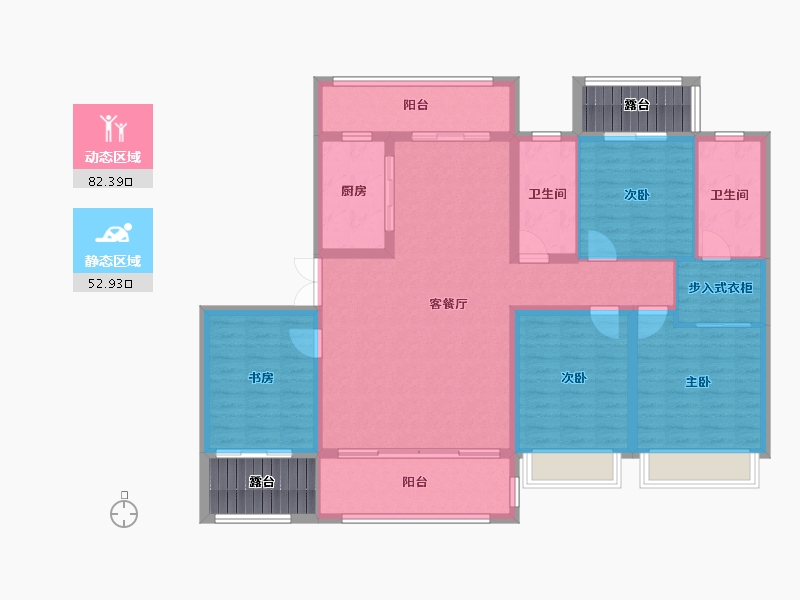 湖南省-岳阳市-金茂洞庭生态创新城-153.00-户型库-动静分区