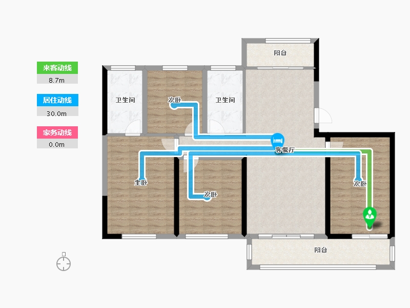 浙江省-温州市-后江锦苑-108.00-户型库-动静线