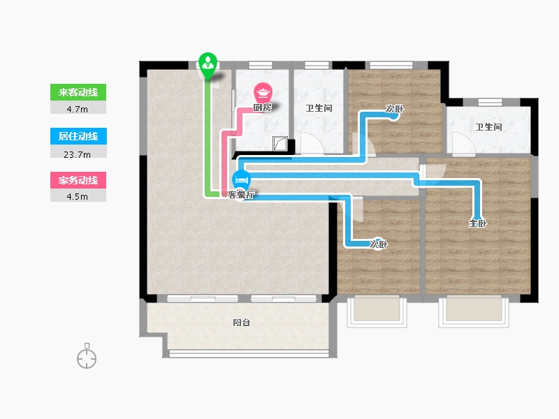 河南省-南阳市-新野一品秀丽山河-96.09-户型库-动静线