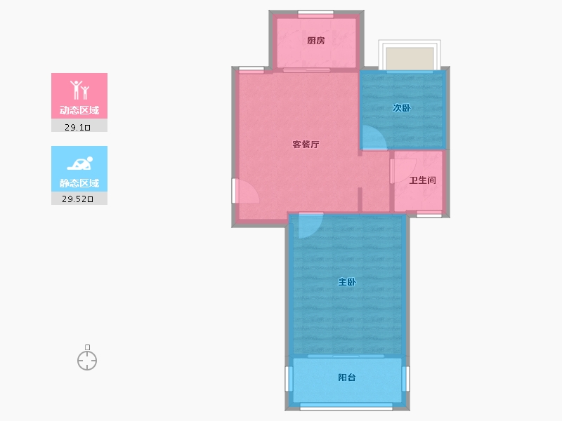 江苏省-苏州市-群星苑-一区-52.00-户型库-动静分区