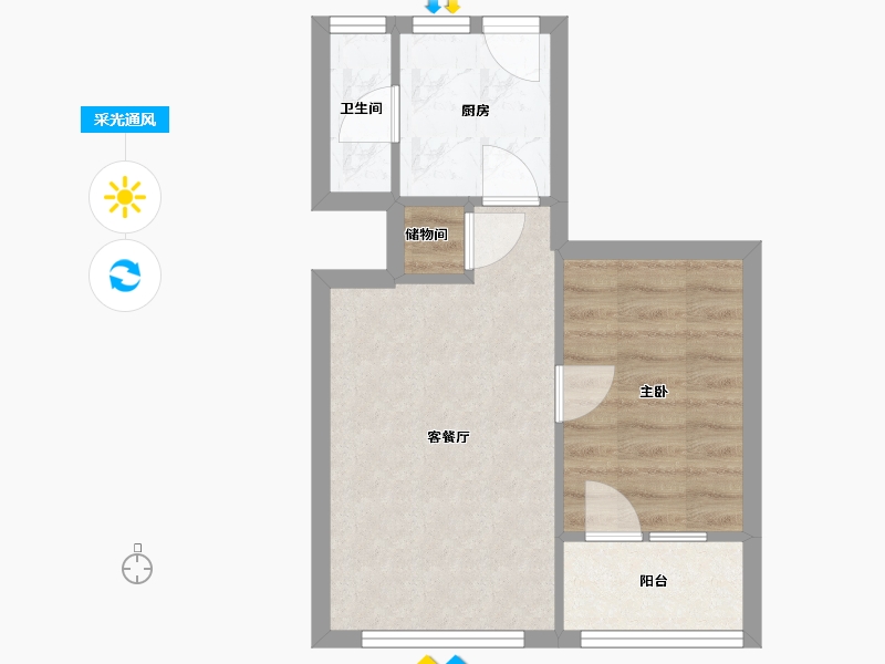 上海-上海市-高华小区-36.69-户型库-采光通风