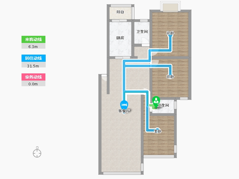 江西省-九江市-东方花园(青年路店)-123.10-户型库-动静线