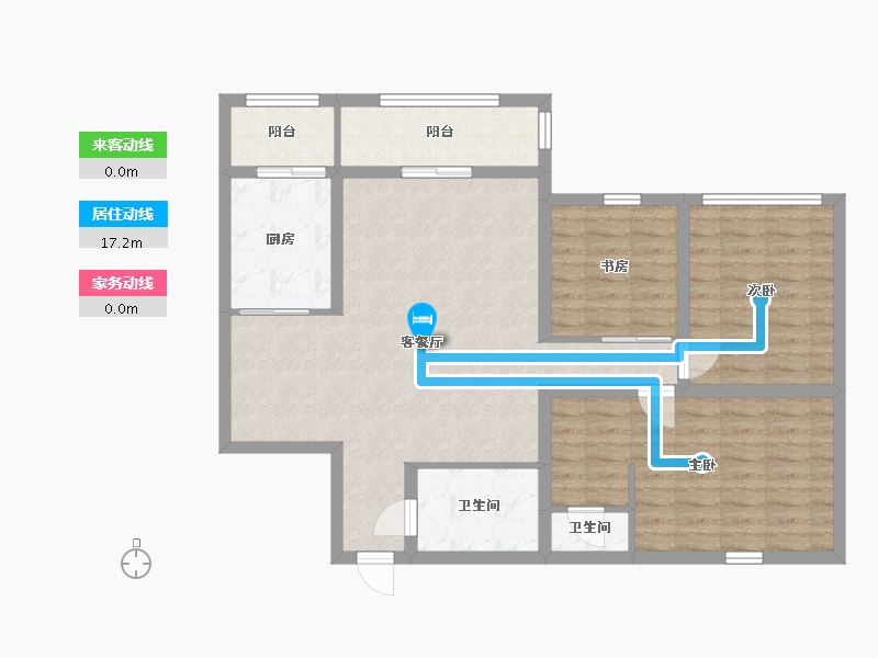 四川省-成都市-地税局宿舍-110.00-户型库-动静线