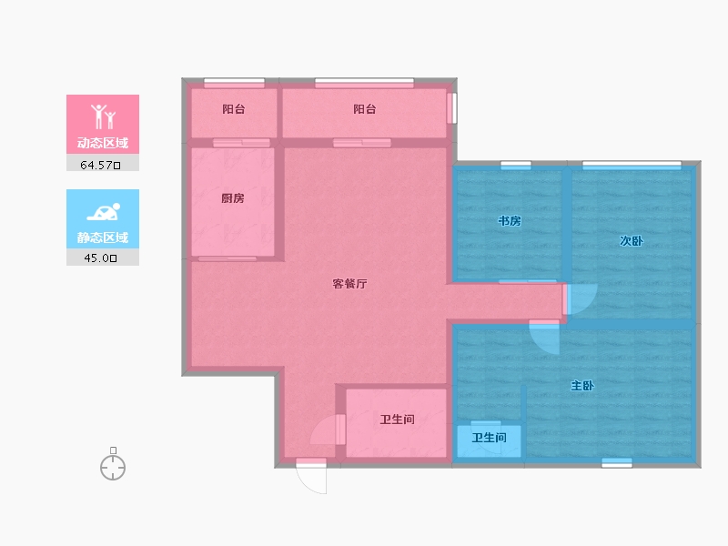 四川省-成都市-地税局宿舍-110.00-户型库-动静分区