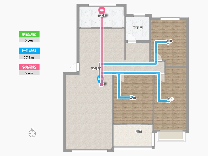 山东省-滨州市-裕华苑(渤海八路)-130.40-户型库-动静线