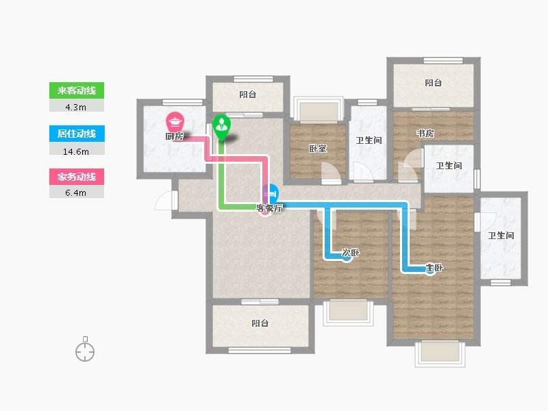 广东省-江门市-骏景湾文悦府-110.48-户型库-动静线