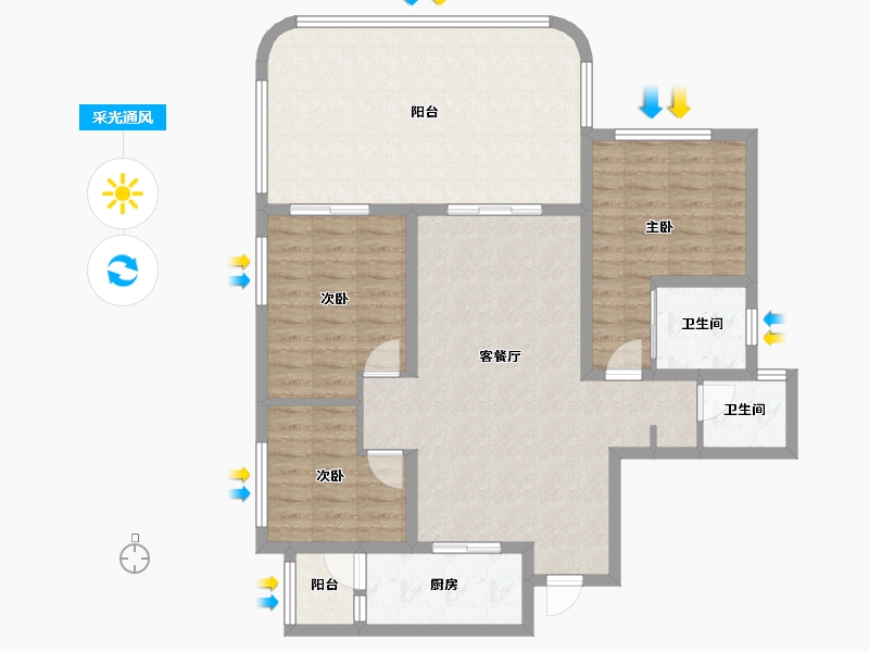 四川省-宜宾市-江山十里-72.56-户型库-采光通风