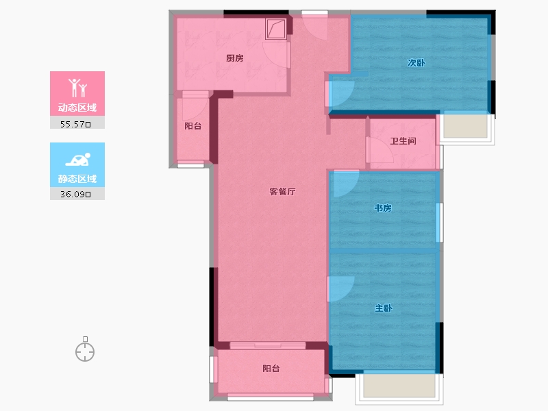 湖北省-鄂州市-葛店新城-82.09-户型库-动静分区