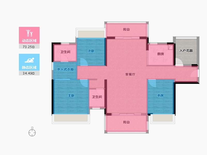 广东省-揭阳市-泰时代-105.36-户型库-动静分区