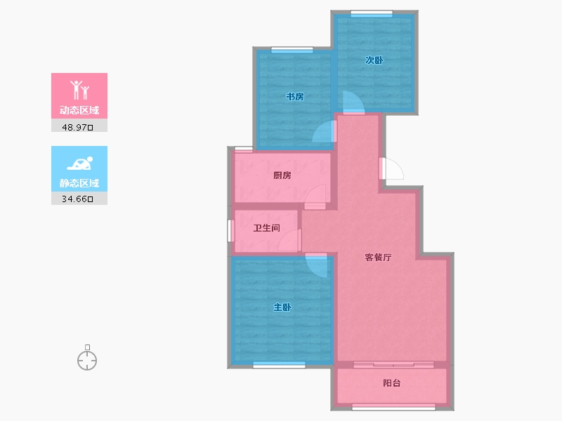 河北省-沧州市-泊头中城国际小区-75.00-户型库-动静分区