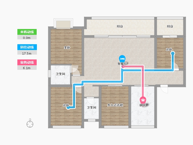 陕西省-咸阳市-天元江山壹品-135.20-户型库-动静线