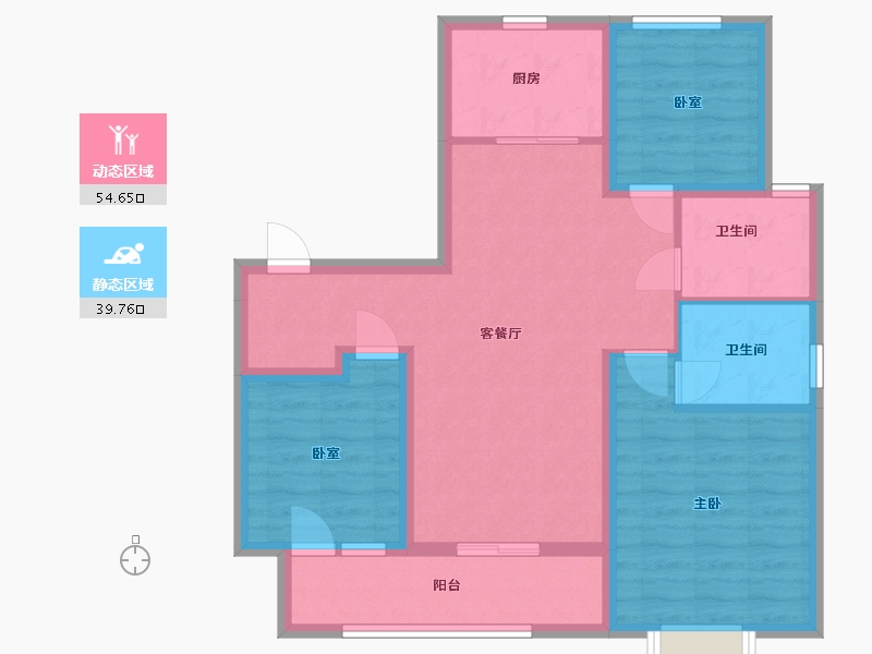 河北省-石家庄市-长安金茂悦-96.80-户型库-动静分区