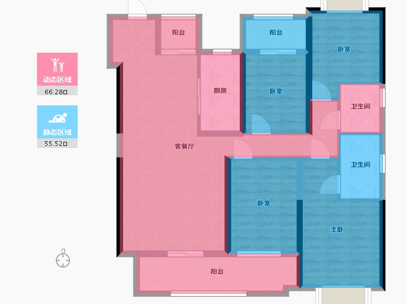 湖南省-衡阳市-状元御景-112.41-户型库-动静分区