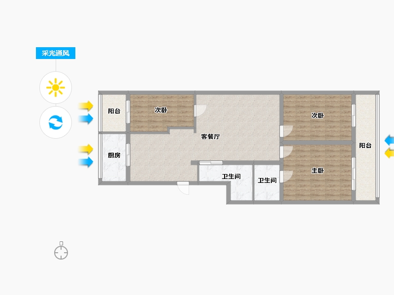 山西省-太原市-天地坛小区-121.10-户型库-采光通风