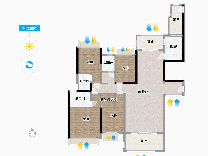 广东省-揭阳市-熙岸尚庭-150.40-户型库-采光通风