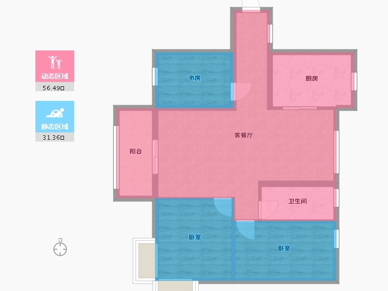 广东省-韶关市-汇展金桂城-69.76-户型库-动静分区