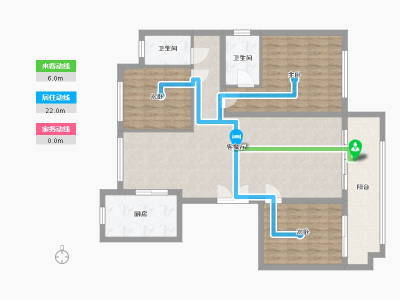 山东省-临沂市-裕隆文博苑-107.12-户型库-动静线