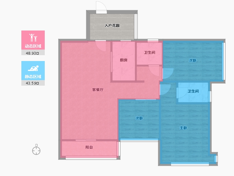 广东省-东莞市-新世纪星城-85.51-户型库-动静分区