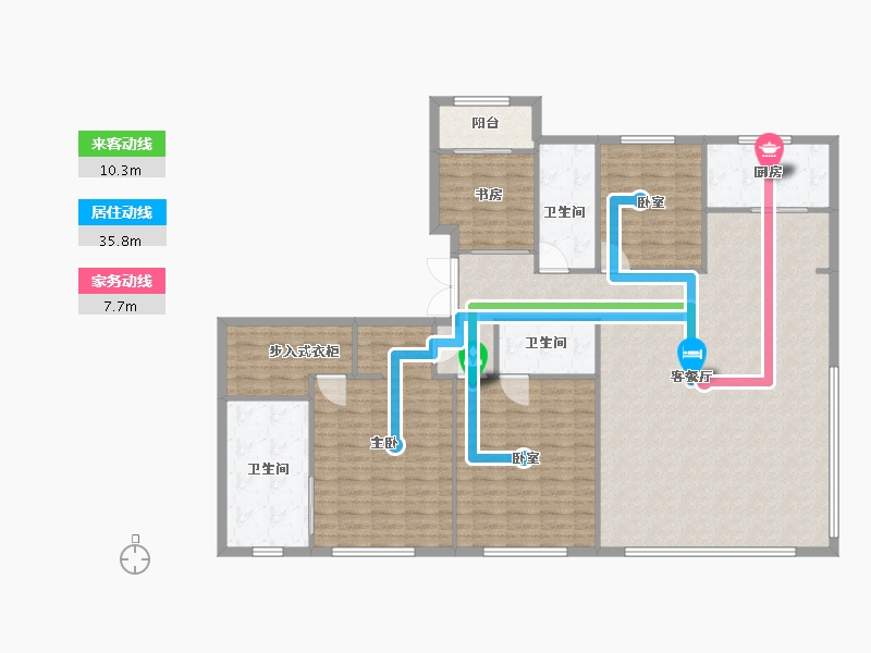 陕西省-西安市-中天未来印-165.60-户型库-动静线