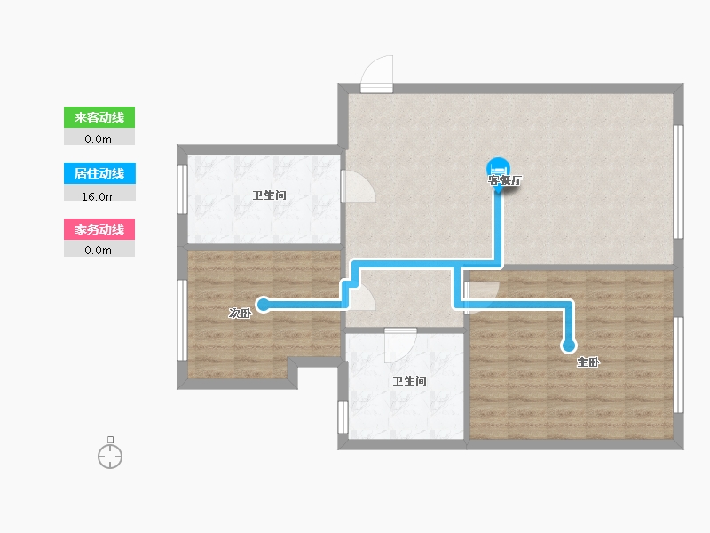 江苏省-南通市-富都豪园-87.20-户型库-动静线