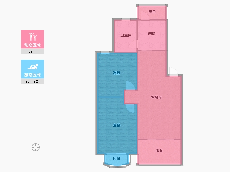 上海-上海市-富天苑-73.60-户型库-动静分区