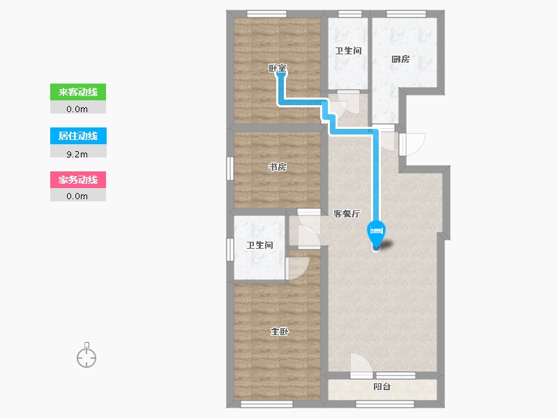 辽宁省-鞍山市-皇冠壹品-98.00-户型库-动静线