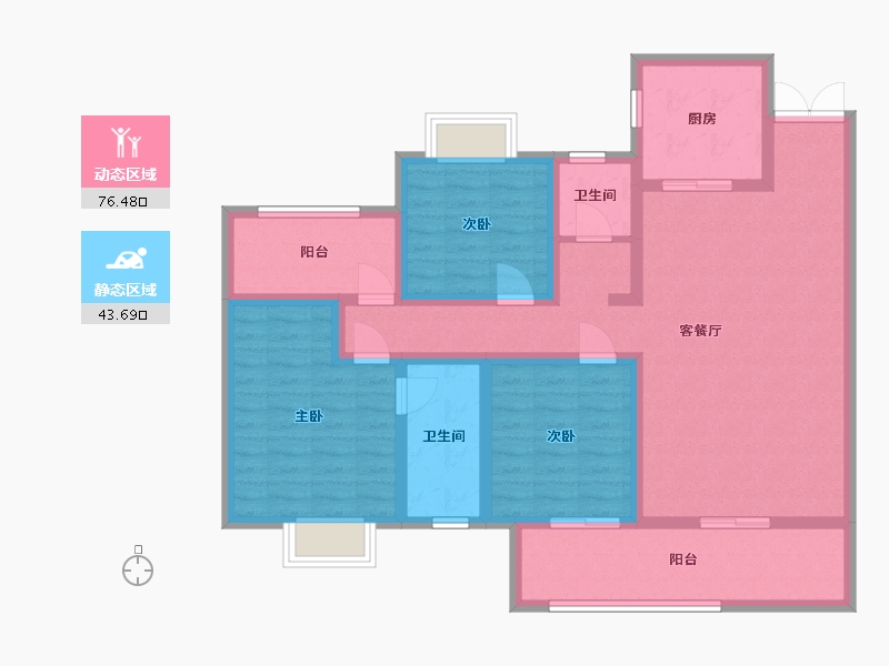 云南省-昭通市-乡悦南湾-106.41-户型库-动静分区