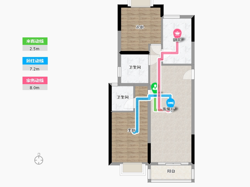 河南省-平顶山市-恒大珺睿府-80.00-户型库-动静线