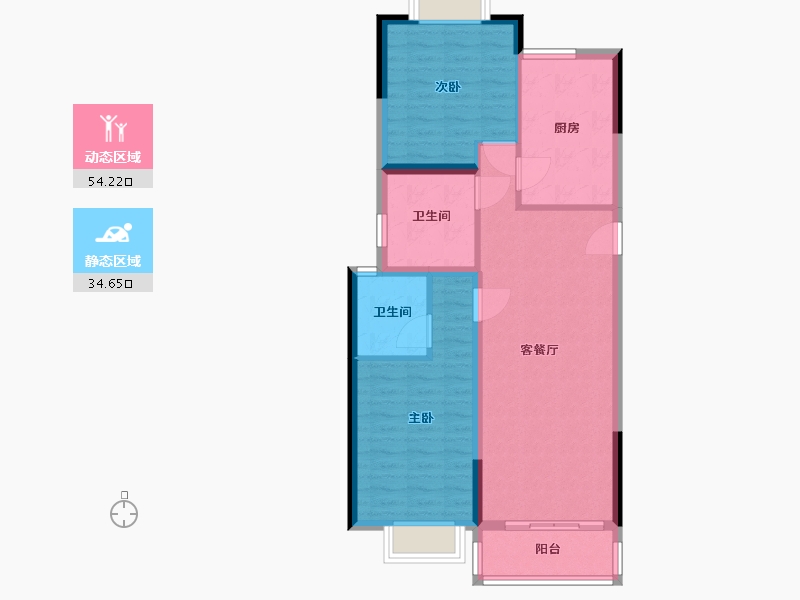 河南省-平顶山市-恒大珺睿府-80.00-户型库-动静分区