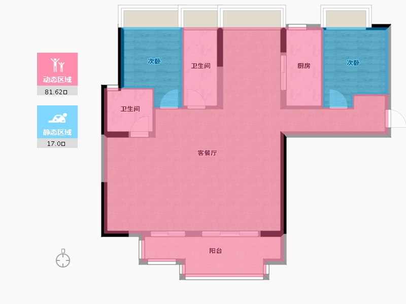 四川省-宜宾市-碧桂园江山赋-110.40-户型库-动静分区