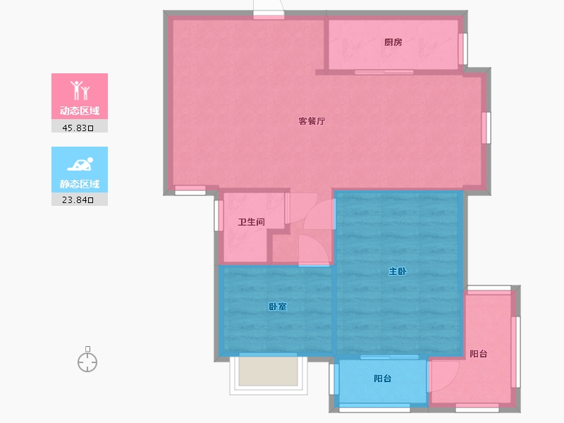 安徽省-合肥市-登云庭-66.14-户型库-动静分区