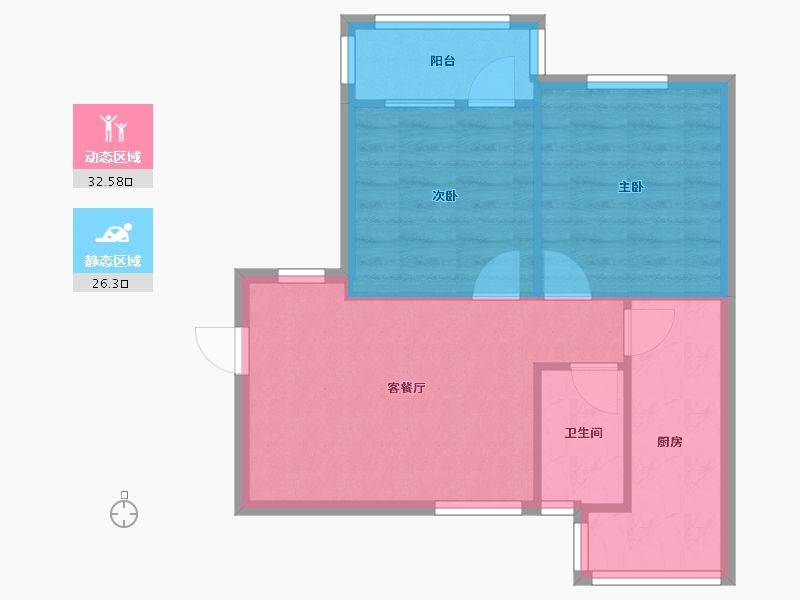 广东省-珠海市-豪景花园翠景花园-49.60-户型库-动静分区