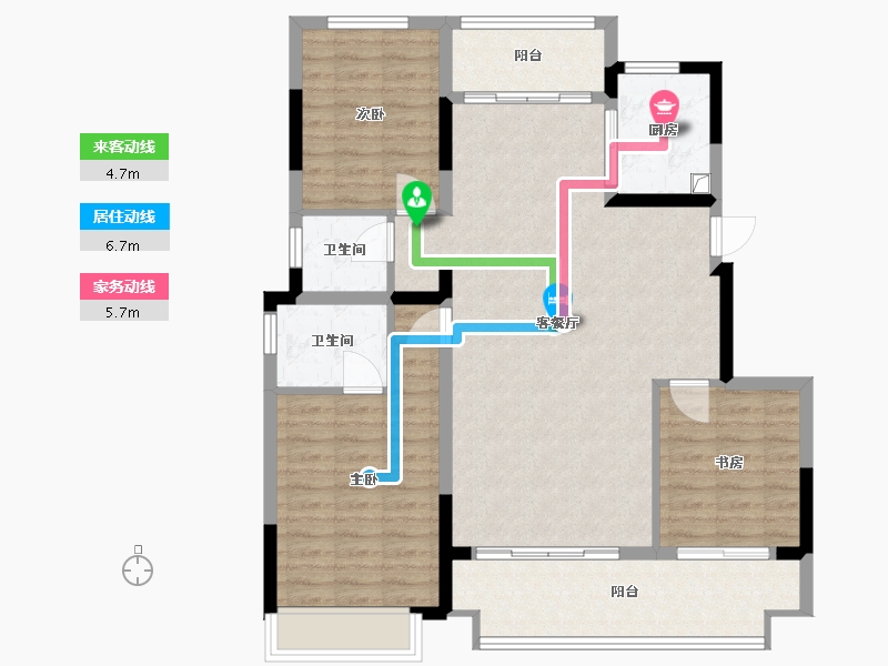 安徽省-亳州市-蒙城中奥天悦府-97.00-户型库-动静线