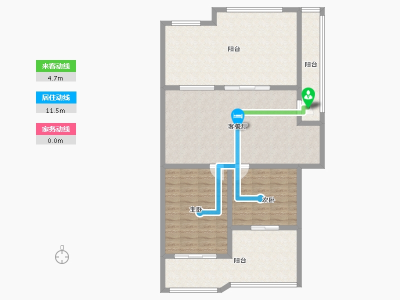 江苏省-南通市-前景花苑-53.08-户型库-动静线