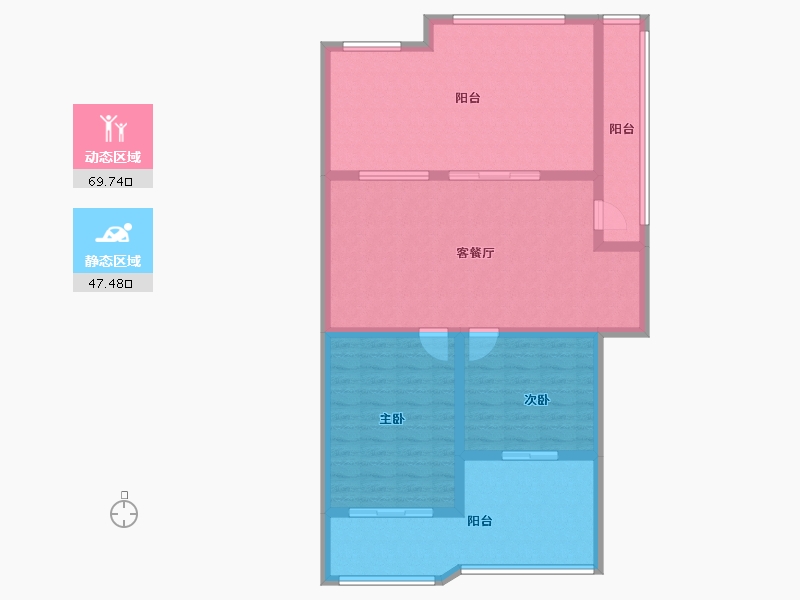 江苏省-南通市-前景花苑-53.08-户型库-动静分区