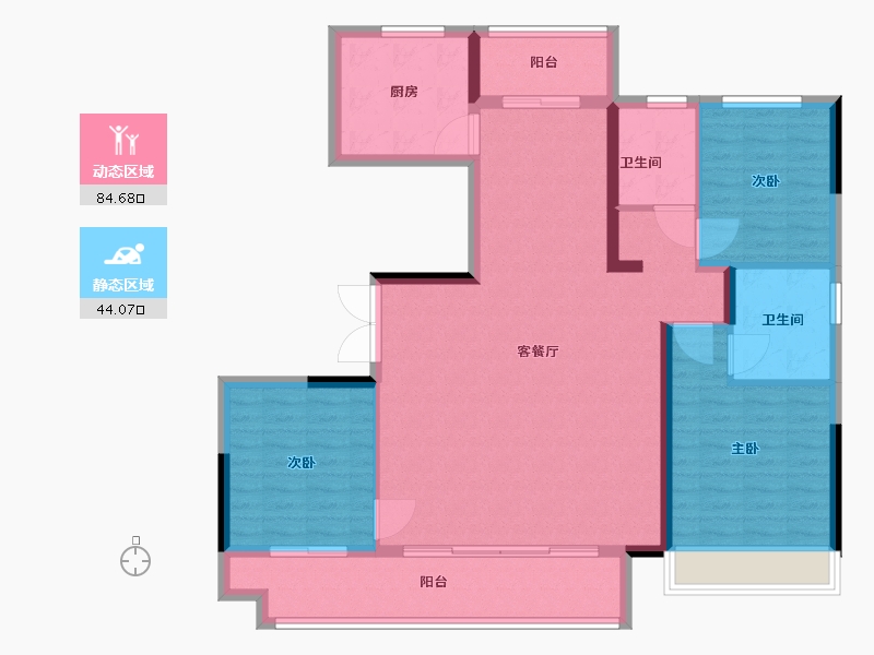 山东省-滨州市-天泰龙山铭著-116.80-户型库-动静分区