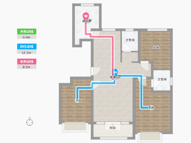 河北省-沧州市-水岸张桥悦府-98.40-户型库-动静线