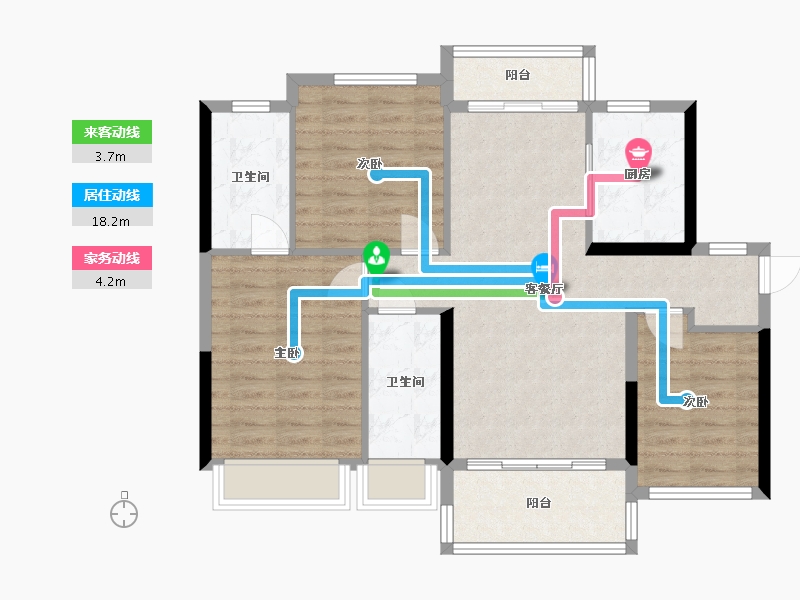 广东省-惠州市-碧桂园山河城-91.20-户型库-动静线