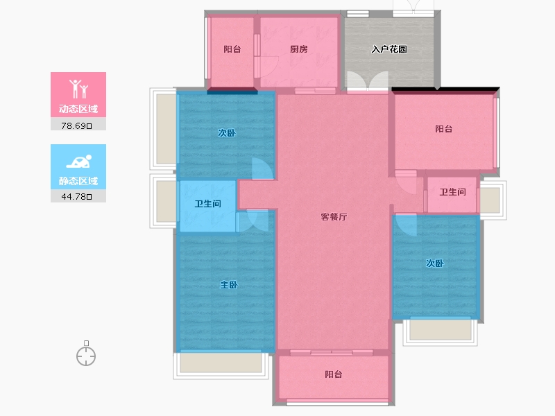 广西壮族自治区-梧州市-富城爱琴海-114.29-户型库-动静分区