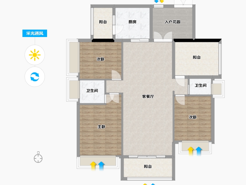 广西壮族自治区-梧州市-富城爱琴海-114.29-户型库-采光通风