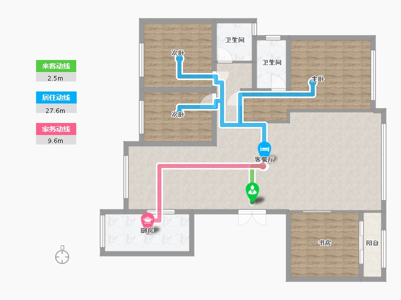 河北省-沧州市-吉祥天著-130.40-户型库-动静线