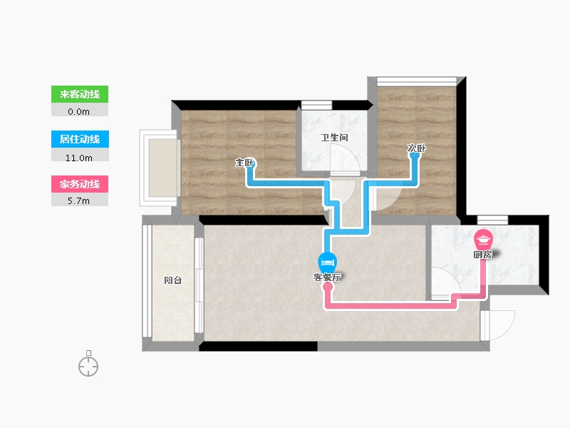 海南省-海口市-安居瑞龙苑-58.40-户型库-动静线