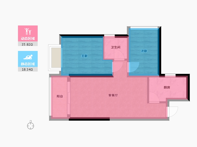 海南省-海口市-安居瑞龙苑-58.40-户型库-动静分区