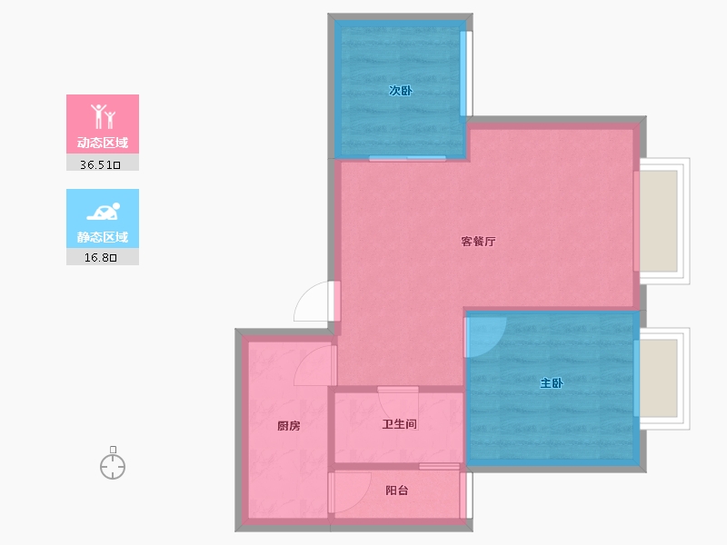 四川省-成都市-首创国际城-47.20-户型库-动静分区