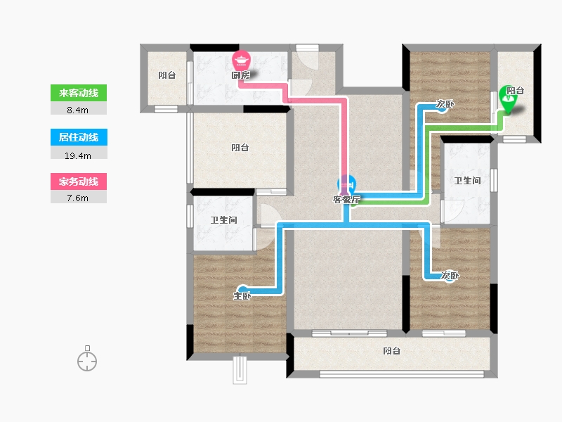 贵州省-毕节市-中瑞梦想城-116.50-户型库-动静线