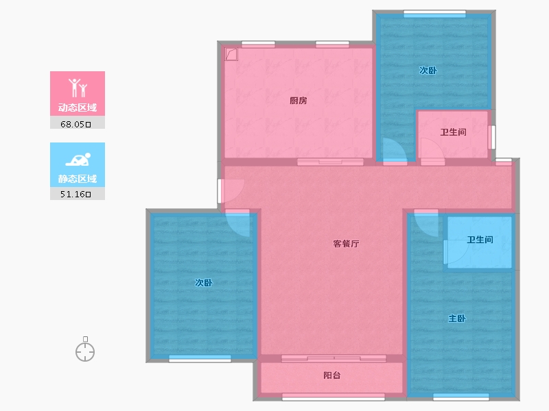 河北省-唐山市-乐泰和园-120.00-户型库-动静分区