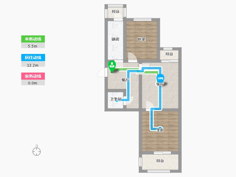 北京-北京市-清岚花园回民营一区-67.58-户型库-动静线