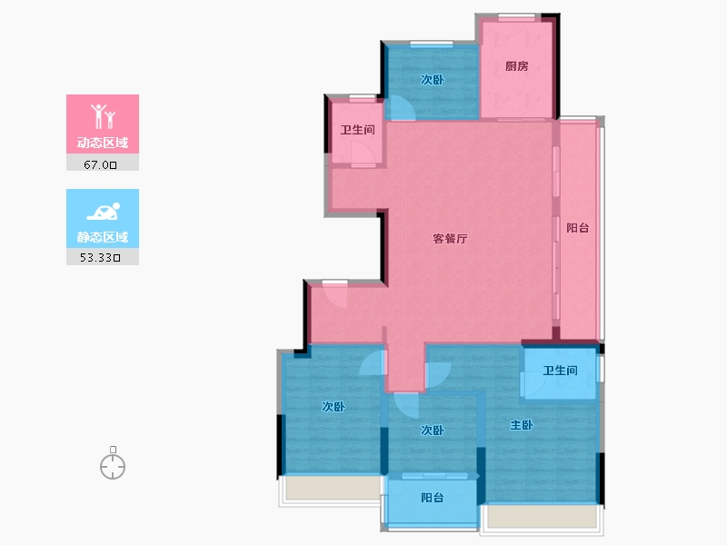 浙江省-台州市-伟星锦园-103.20-户型库-动静分区