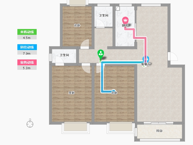 安徽省-合肥市-闸山新村-108.00-户型库-动静线